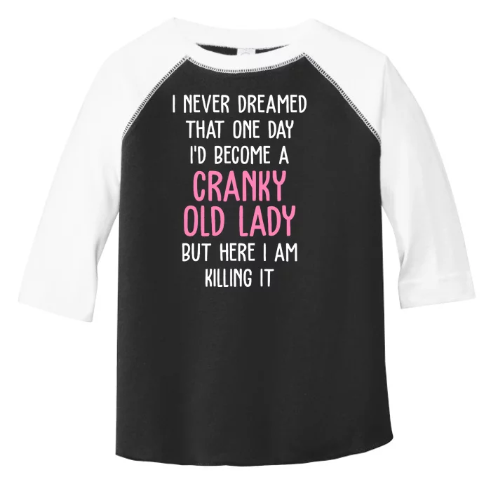 Cranky Old Lady Funny Toddler Fine Jersey T-Shirt