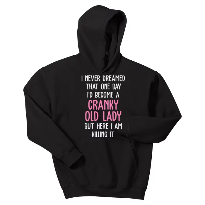 Cranky Old Lady Funny Kids Hoodie