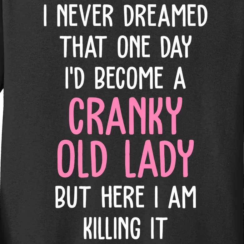 Cranky Old Lady Funny Kids Long Sleeve Shirt