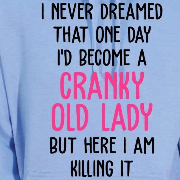 Cranky Old Lady Funny Unisex Surf Hoodie