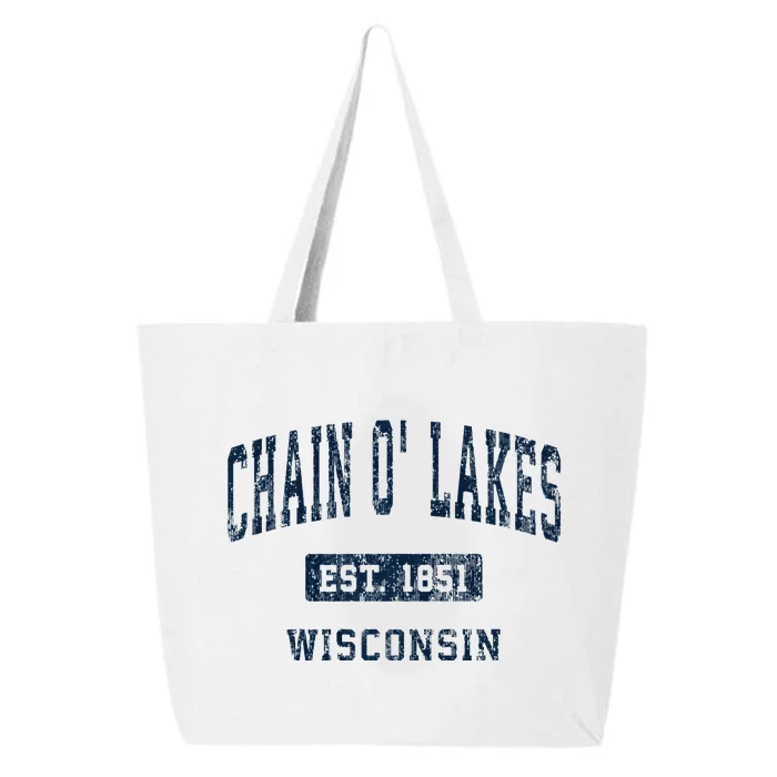 Chain O Lakes Wisconsin WI Vintage Athletic Sports Design 25L Jumbo Tote