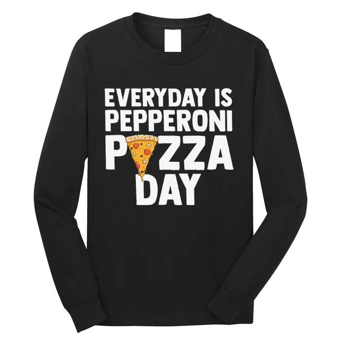 Circle of Life Funny Pizza Lover Gift Pepperoni Lovers Long Sleeve Shirt