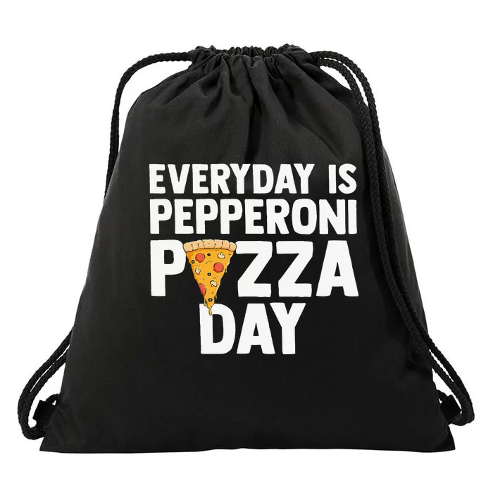 Circle of Life Funny Pizza Lover Gift Pepperoni Lovers Drawstring Bag