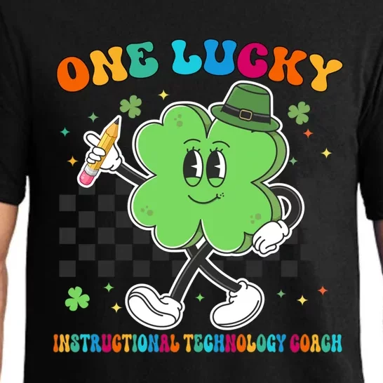 Cute One Lucky Instructional Technology Coach St Patrick Day Great Gift Pajama Set