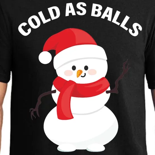 Cold As Balls Winter Snowman Pajama Set