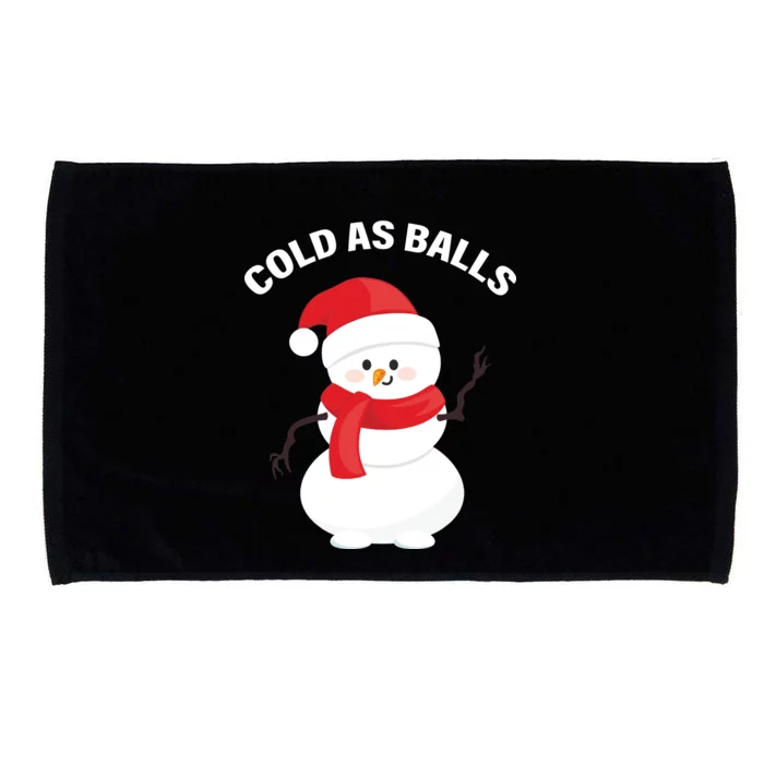 Cold As Balls Winter Snowman Microfiber Hand Towel