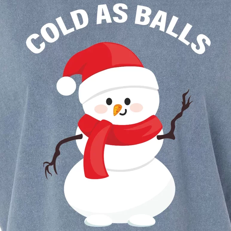 Cold As Balls Winter Snowman Garment-Dyed Women's Muscle Tee