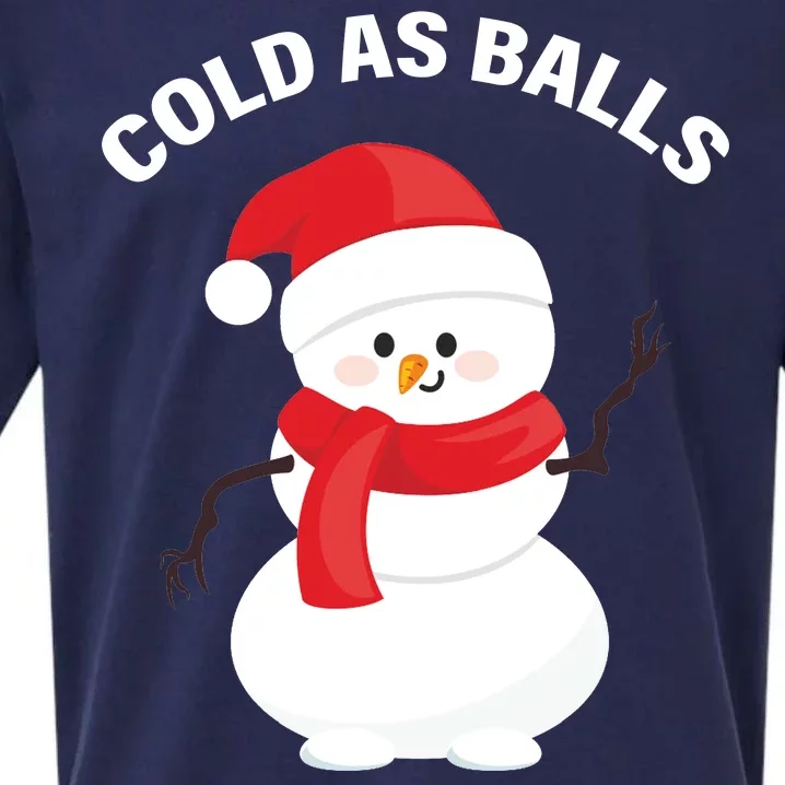 Cold As Balls Winter Snowman Sueded Cloud Jersey T-Shirt