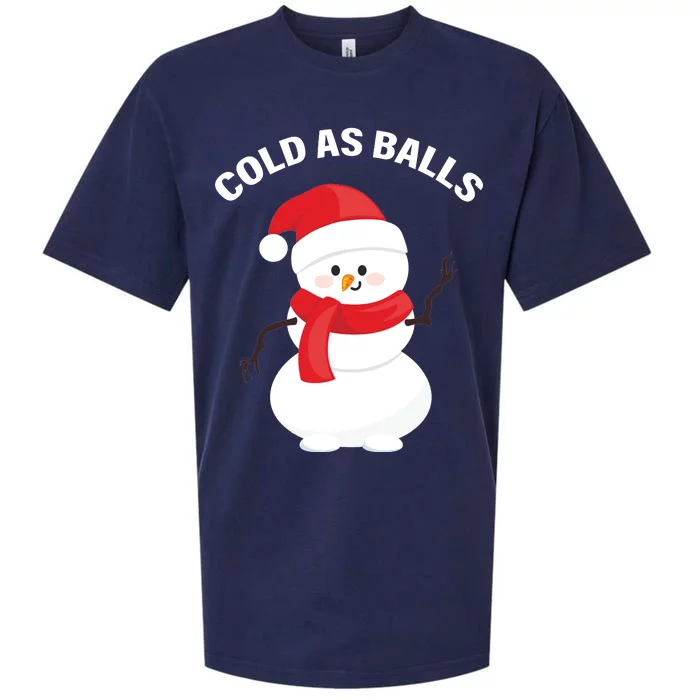 Cold As Balls Winter Snowman Sueded Cloud Jersey T-Shirt