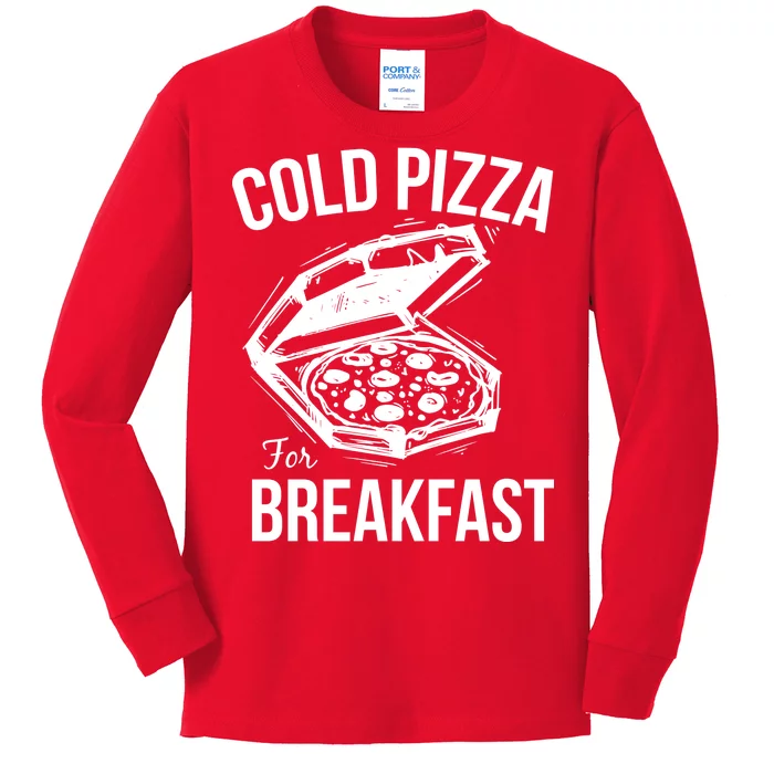 Cold Pizza For Breakfast Kids Long Sleeve Shirt