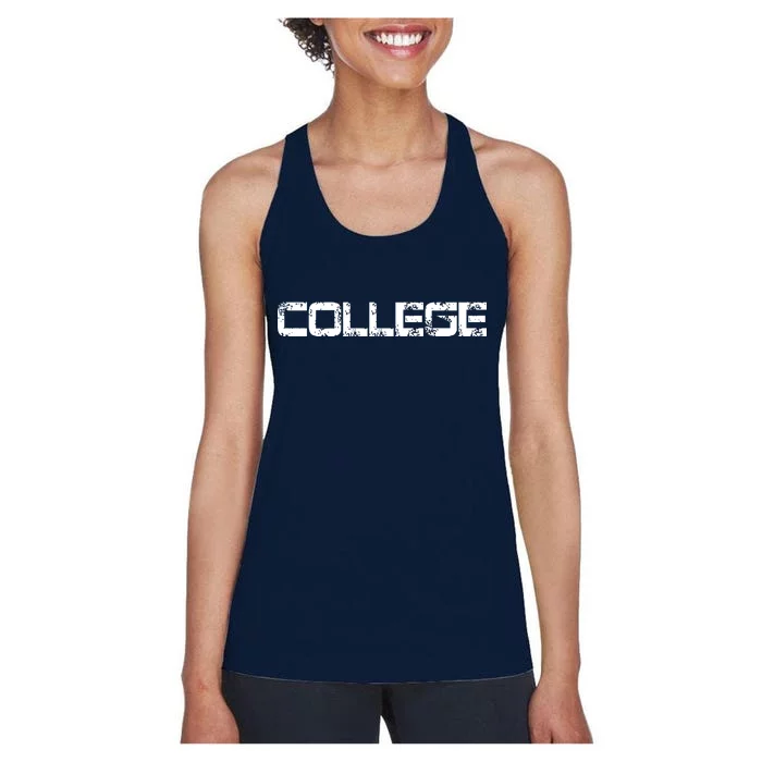 COLLEGE Animal House Frat Party Women's Racerback Tank