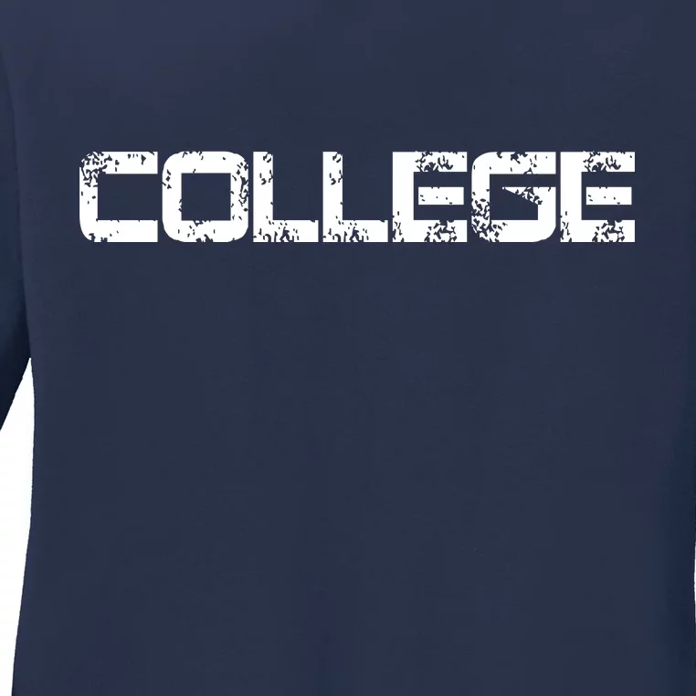 COLLEGE Animal House Frat Party Ladies Long Sleeve Shirt