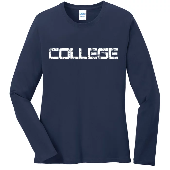 COLLEGE Animal House Frat Party Ladies Long Sleeve Shirt