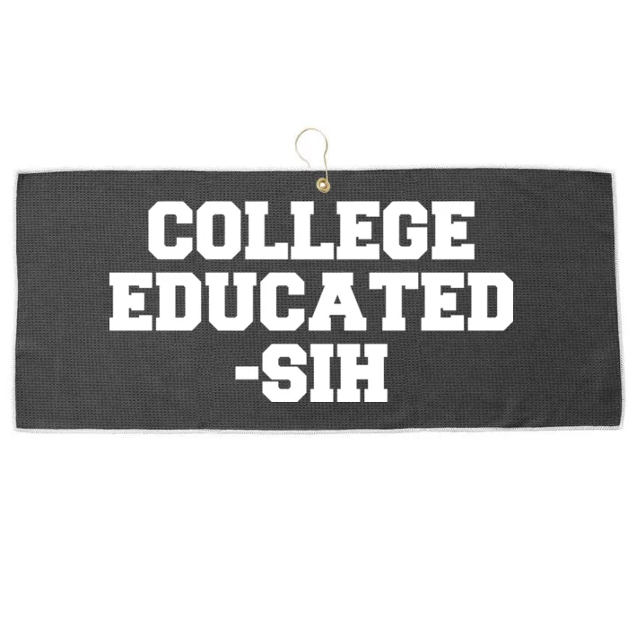 College Educated-ish Large Microfiber Waffle Golf Towel