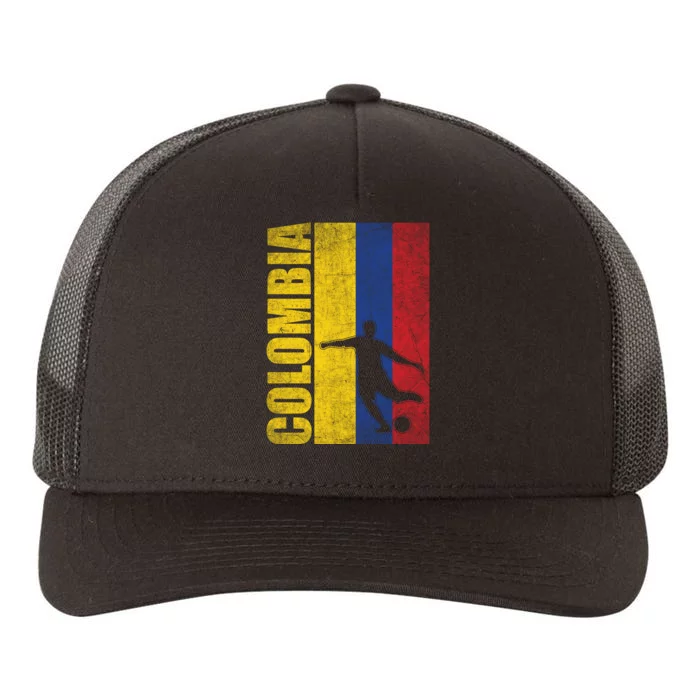 Colombia Flag Soccer World Cup Yupoong Adult 5-Panel Trucker Hat