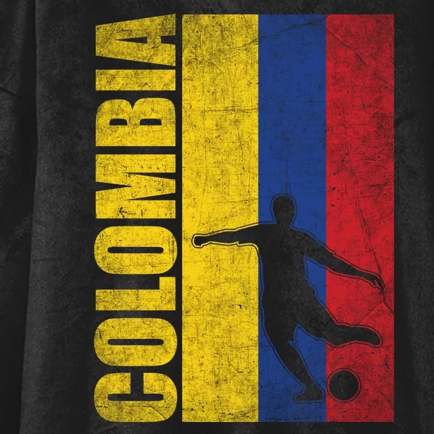 Colombia Flag Soccer World Cup Hooded Wearable Blanket