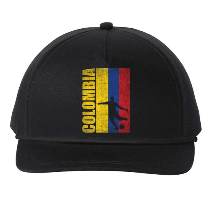 Colombia Flag Soccer World Cup Snapback Five-Panel Rope Hat