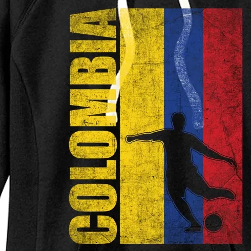 Colombia Flag Soccer World Cup Women's Fleece Hoodie