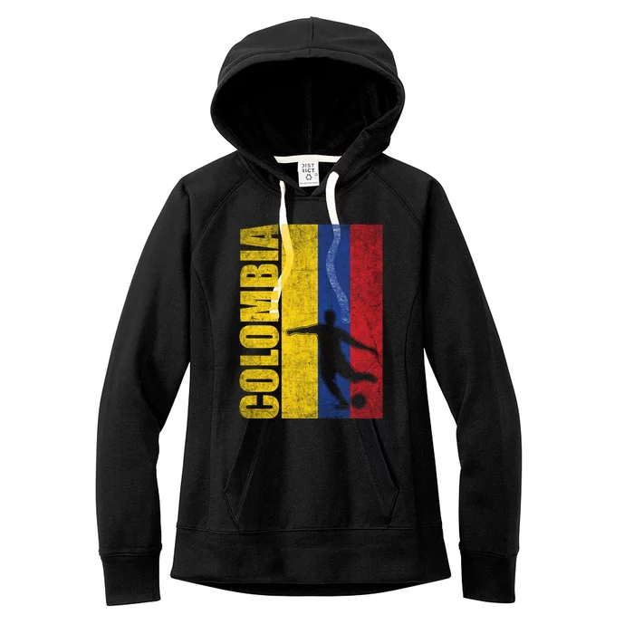 Colombia Flag Soccer World Cup Women's Fleece Hoodie