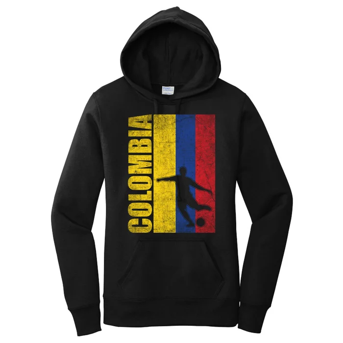 Colombia Flag Soccer World Cup Women's Pullover Hoodie