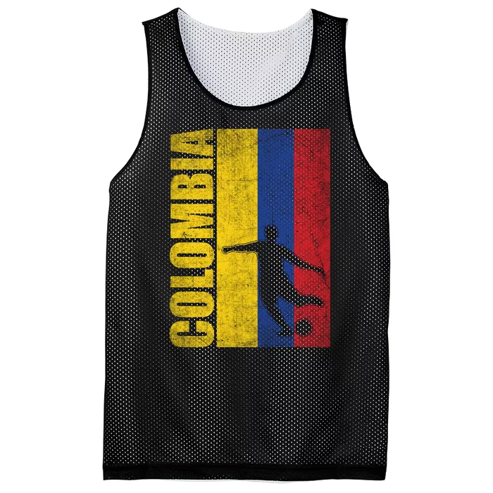 Colombia Flag Soccer World Cup Mesh Reversible Basketball Jersey Tank