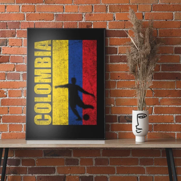 Colombia Flag Soccer World Cup Poster