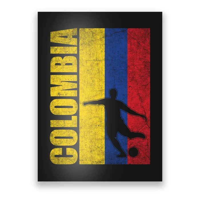 Colombia Flag Soccer World Cup Poster