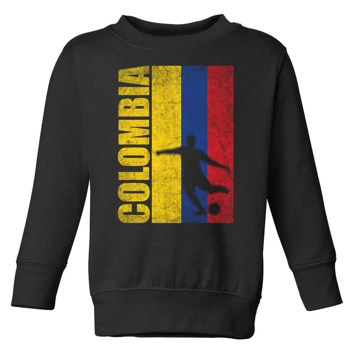 Colombia Flag Soccer World Cup Toddler Sweatshirt