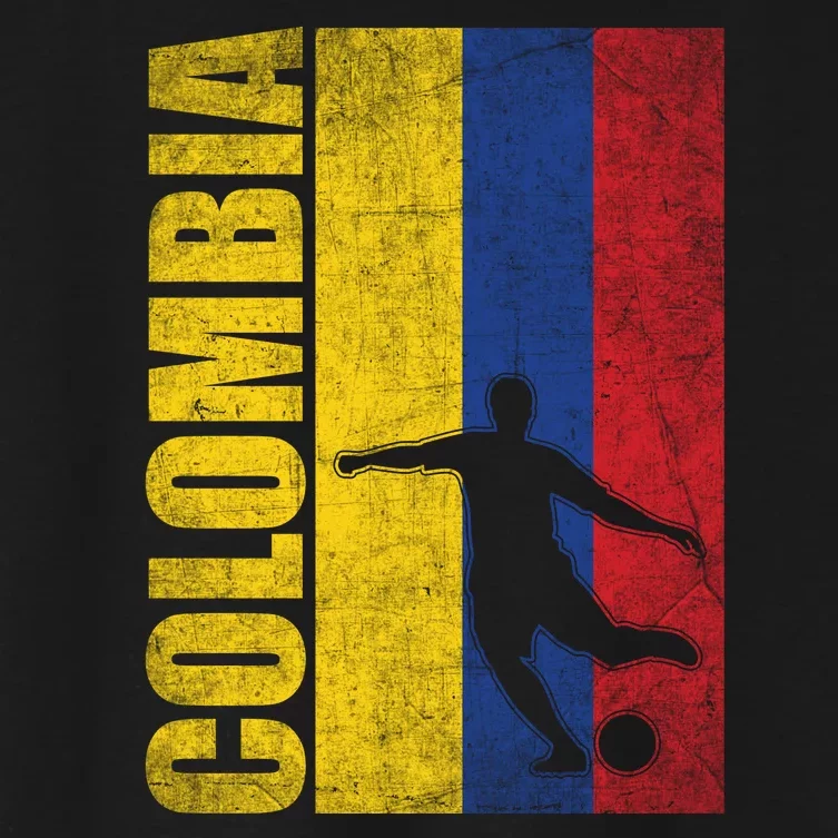 Colombia Flag Soccer World Cup Women's Crop Top Tee