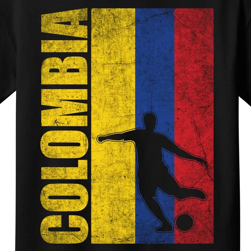 Colombia Flag Soccer World Cup Kids T-Shirt