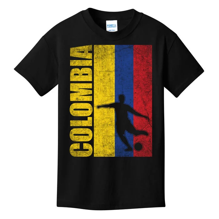 Colombia Flag Soccer World Cup Kids T-Shirt