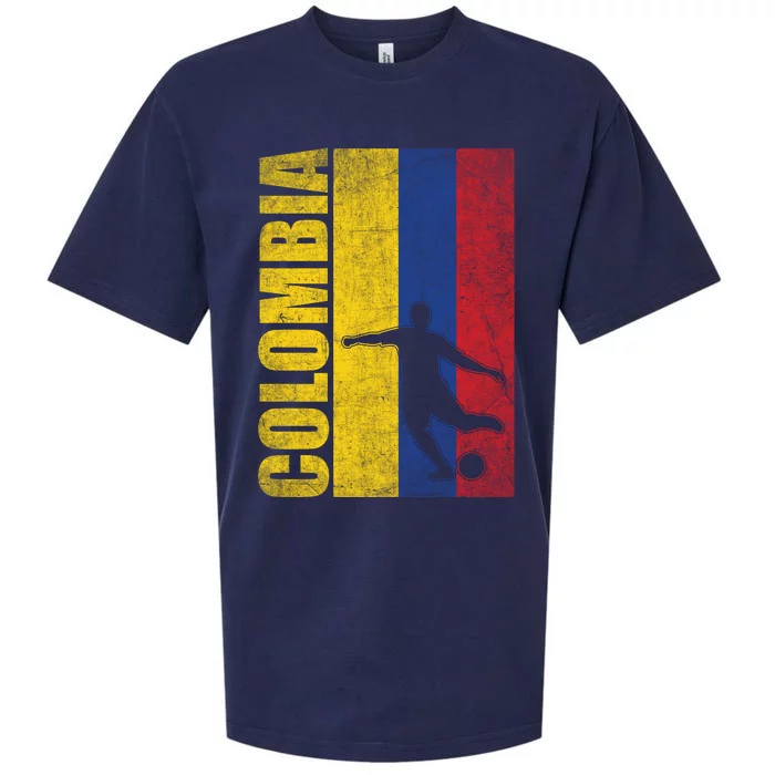 Colombia Flag Soccer World Cup Sueded Cloud Jersey T-Shirt