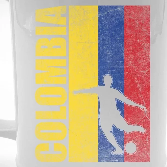 Colombia Flag Soccer World Cup Front & Back Beer Stein