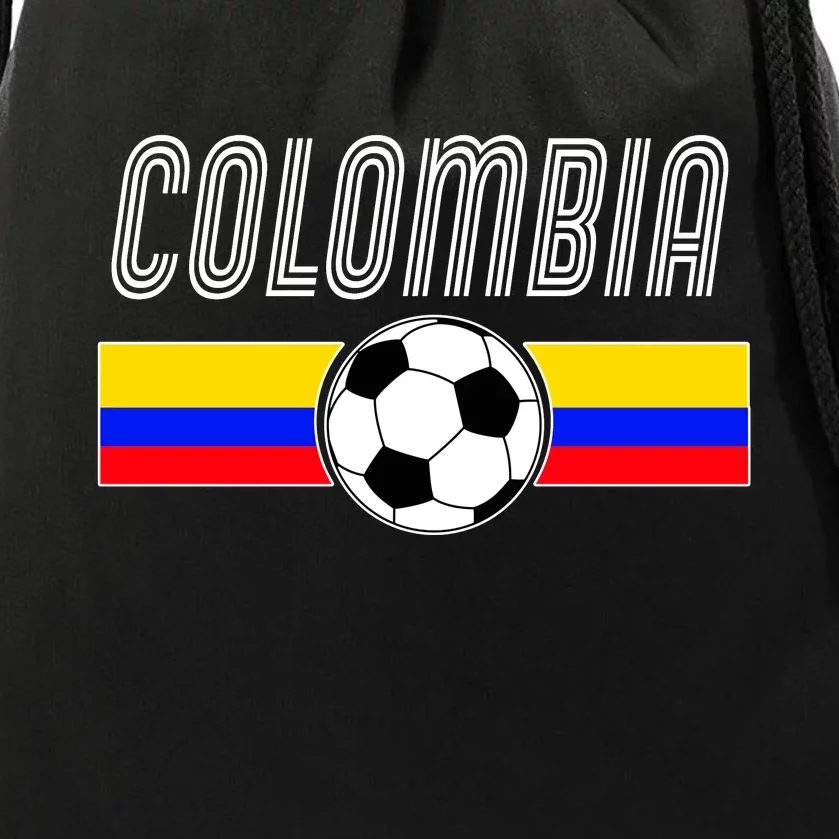 Colombia Futball Soccer Ball Logo Drawstring Bag