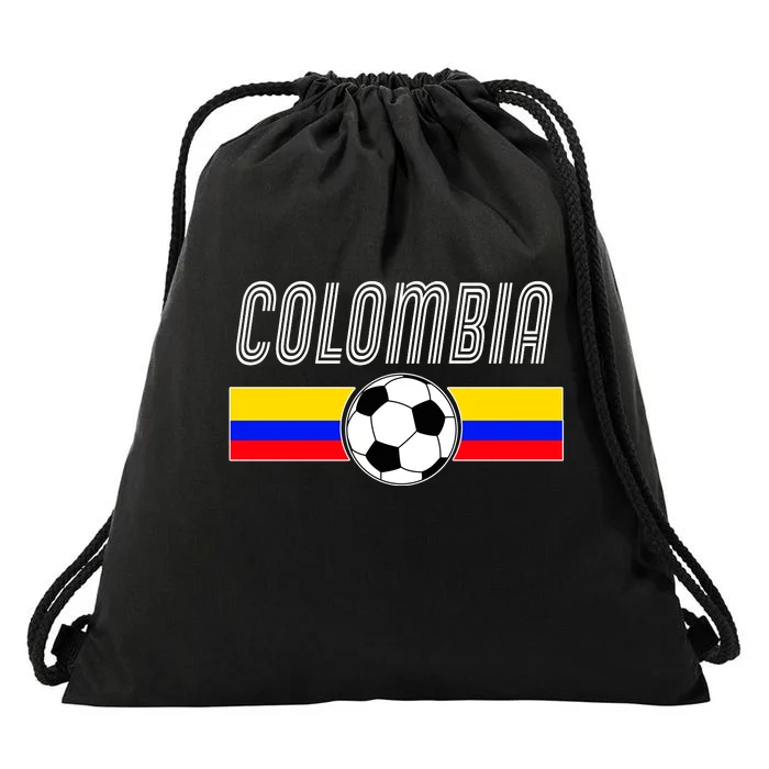 Colombia Futball Soccer Ball Logo Drawstring Bag