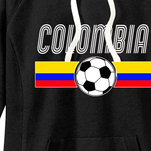 Colombia Futball Soccer Ball Logo Women's Fleece Hoodie