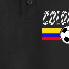 Colombia Futball Soccer Ball Logo Dry Zone Grid Performance Polo