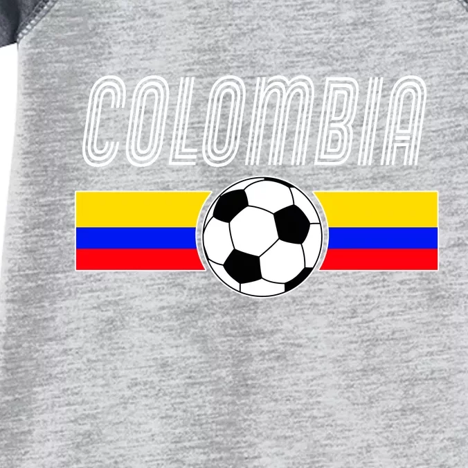 Colombia Futball Soccer Ball Logo Infant Baby Jersey Bodysuit