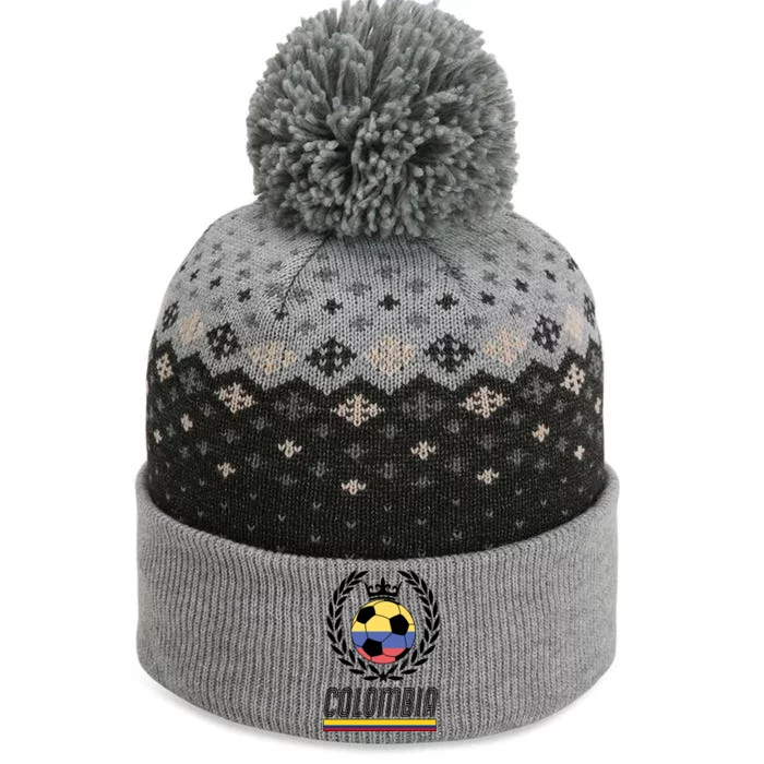 Colombia Soccer Flag Emblem The Baniff Cuffed Pom Beanie