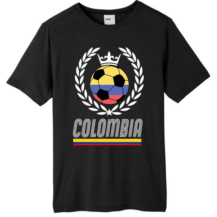 Colombia Soccer Flag Emblem ChromaSoft Performance T-Shirt