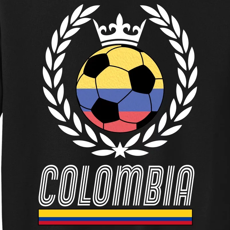 Colombia Soccer Flag Emblem Tall Sweatshirt