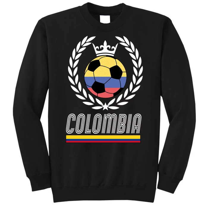 Colombia Soccer Flag Emblem Tall Sweatshirt