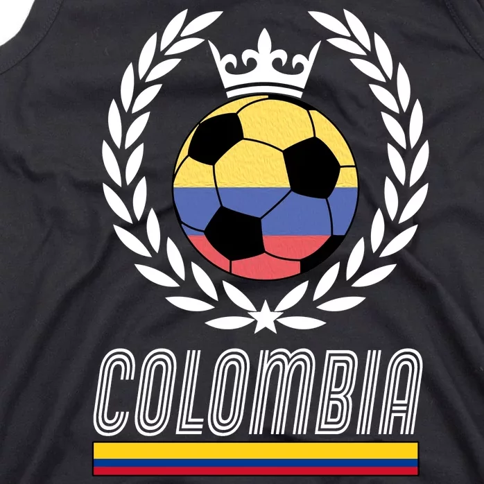 Colombia Soccer Flag Emblem Tank Top