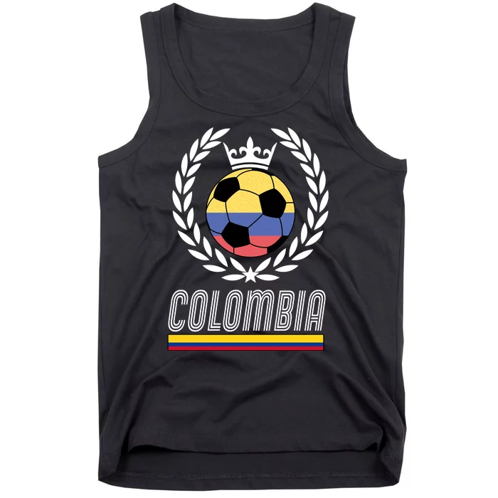 Colombia Soccer Flag Emblem Tank Top