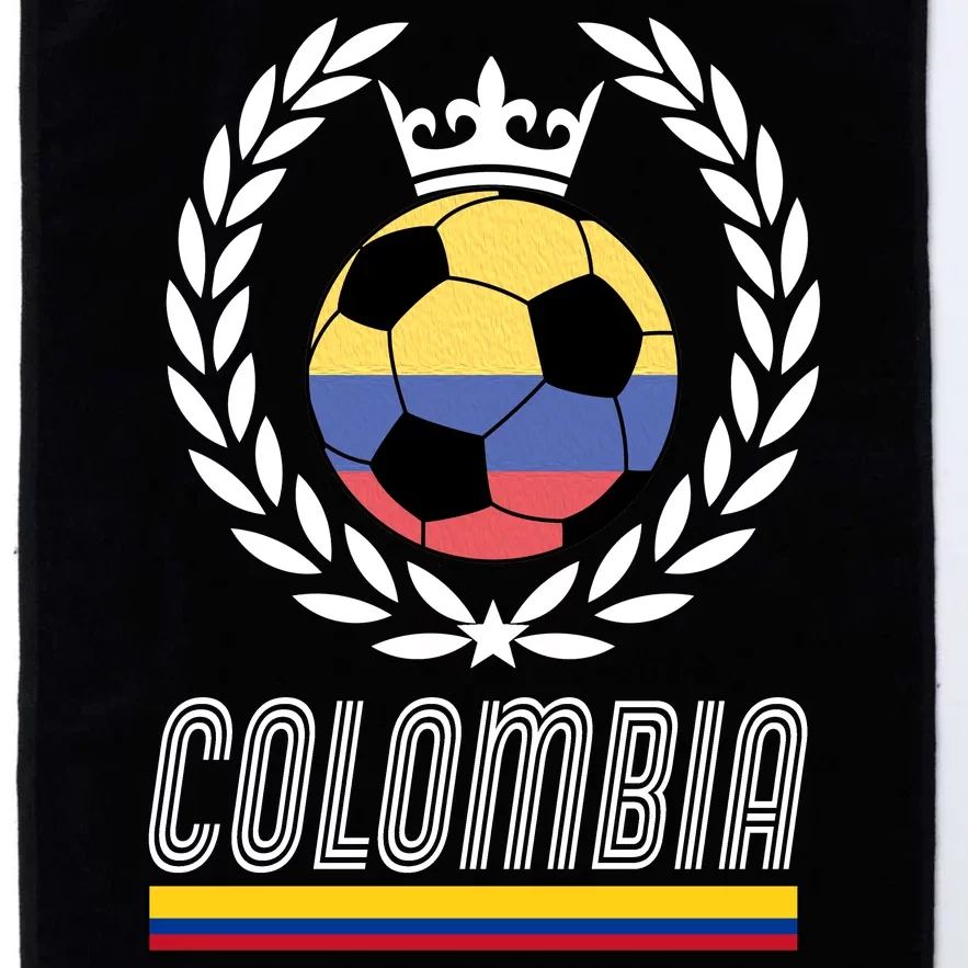 Colombia Soccer Flag Emblem Platinum Collection Golf Towel