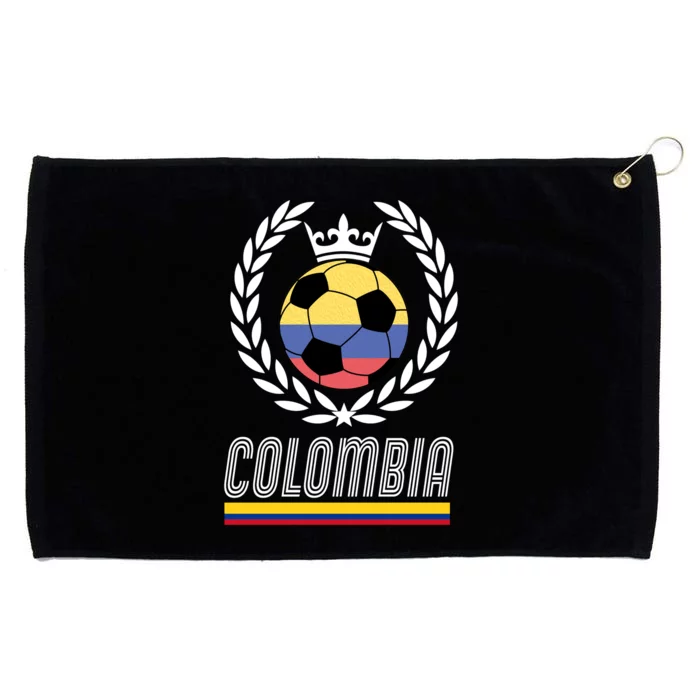 Colombia Soccer Flag Emblem Grommeted Golf Towel