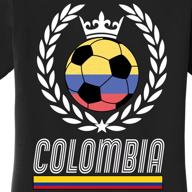 Colombia Soccer Flag Emblem Women's T-Shirt