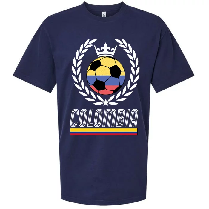 Colombia Soccer Flag Emblem Sueded Cloud Jersey T-Shirt