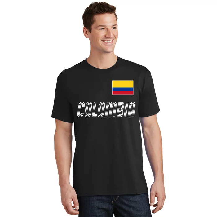 Colombia Soccer Jersey Flag T-Shirt