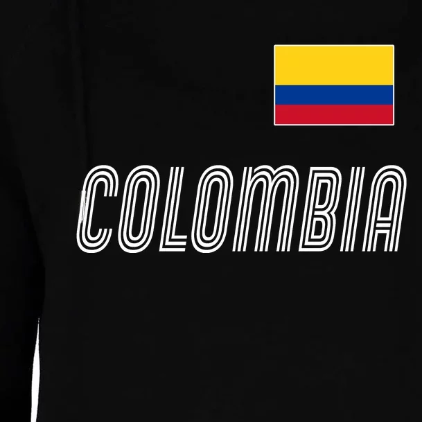 Colombia Soccer Jersey Flag Womens Funnel Neck Pullover Hood